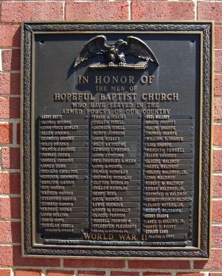 Hopeful Baptist Church Veterans WWII image. Click for full size.