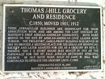 Thomas / Hill Grocery and Residence Marker. Click for full size. Thomas / Hill Grocery and Residence Marker image. Click for full size.
