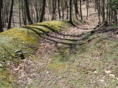 Man-made Trenches at Snake Spring Gap. Click for full size. Man-made Trenches at Snake Spring Gap image. Click for full size.