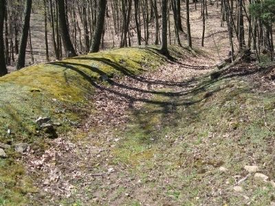 Man-made Trenches at Snake Spring Gap image. Click for full size.