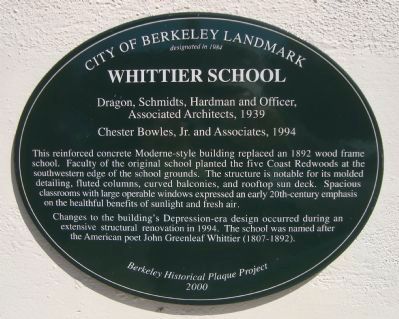 Whittier School Marker image. Click for full size.