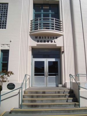 Whittier School Marker. Click for full size. Whittier School Marker image. Click for full size.