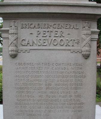 Brigadier General Peter Gansevoort, Jr. Marker. Click for full size. Brigadier General Peter Gansevoort, Jr. Marker image. Click for full size.
