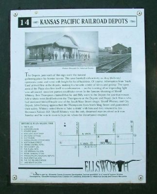 Kansas Pacific Railroad Depots Marker image. Click for full size.