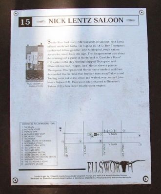 Nick Lentz Saloon Marker image. Click for full size.