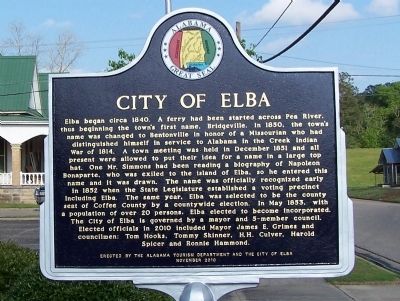 City of Elba Marker image. Click for full size.