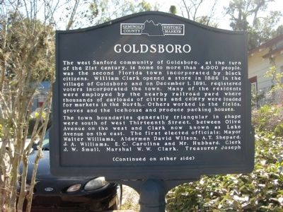 Goldsboro Marker image. Click for full size.