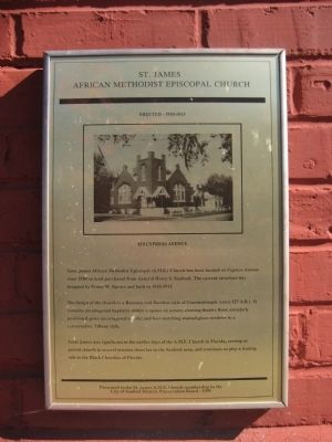 St. James African Methodist Episcopal Church Marker image. Click for full size.