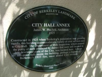 City Hall Annex Marker. Click for full size. City Hall Annex Marker image. Click for full size.