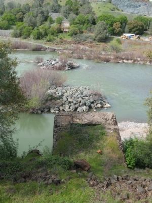 The Yuba River Bridge at Parks Bar Foundation Ruins image. Click for full size.