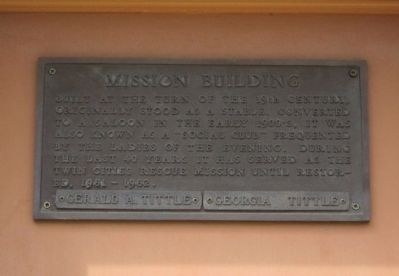 Mission Building Marker. Click for full size. Mission Building Marker image. Click for full size.