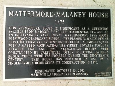 Mattermore - Malaney House Marker image. Click for full size.