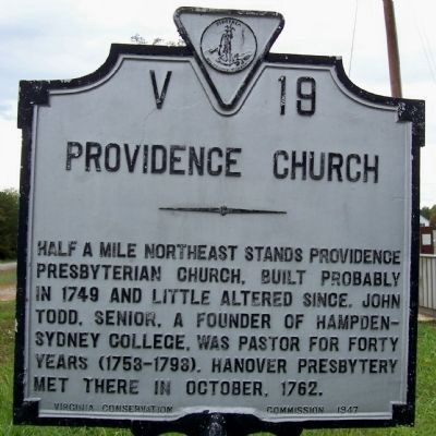 Providence Church Marker image. Click for full size.