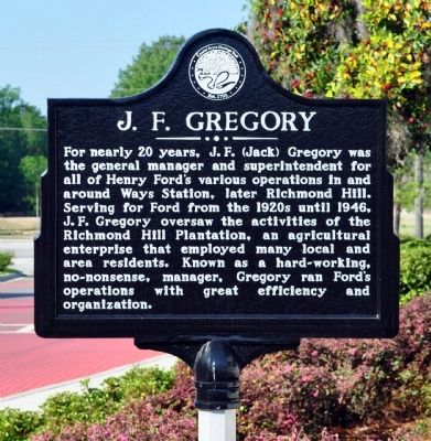 J. F. Gregory Marker image. Click for full size.