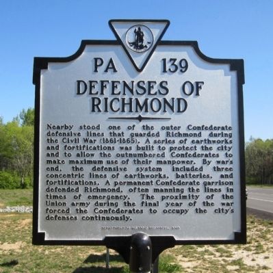 Defenses of Richmond Marker image. Click for full size.