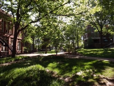 Mayborn Hall on left & The Commons on right. image. Click for full size.