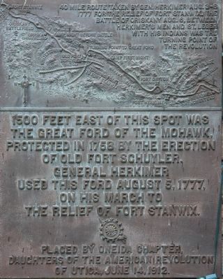 The Great Ford of the Mohawk Marker image. Click for full size.