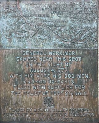 General Herkimer Camped Near This Spot. Marker image. Click for full size.