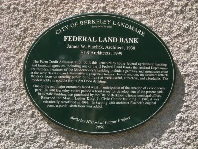Federal Land Bank Marker image. Click for full size.