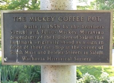 The Mickey Coffee Pot Marker image. Click for full size.