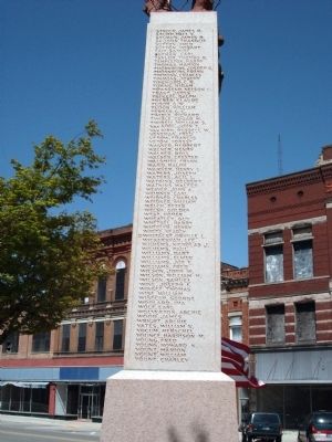 Left Side - - Blackford County W.W. I Honor Roll Marker image. Click for full size.