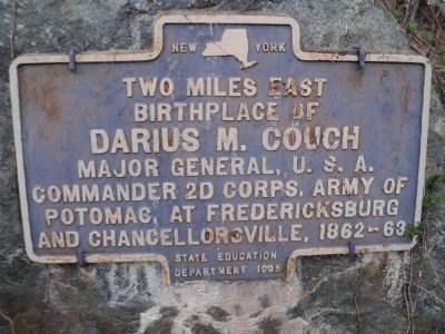 Birthplace of Darius M. Couch Marker image. Click for full size.