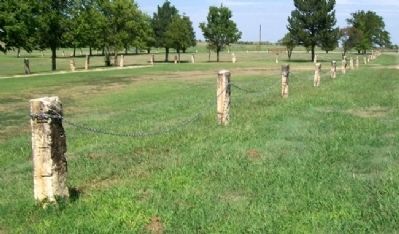 Post Rock Limestone Fence Posts in a Lucas Park image. Click for full size.
