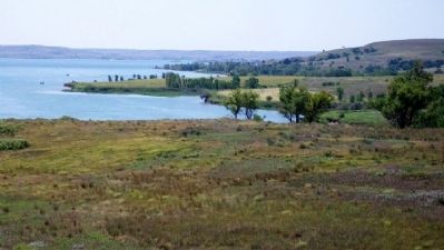 View of Wilson Lake from Post Rock Scenic Byway Marker. Click for full size. View of Wilson Lake from Post Rock Scenic Byway Marker image. Click for full size.