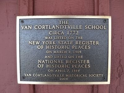 The Van Cortlandtville School Marker image. Click for full size.