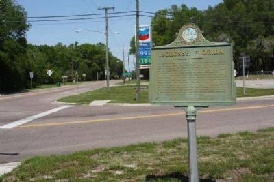 LaCrosse, Florida Marker at State Roads 121 and 235 intersection, looking north image. Click for full size.