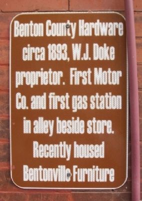 Benton County Hardware Marker image. Click for full size.