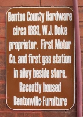 Benton County Hardware Marker. Click for full size. Benton County Hardware Marker image. Click for full size.