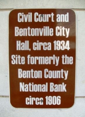 Benton County National Bank Marker image. Click for full size.