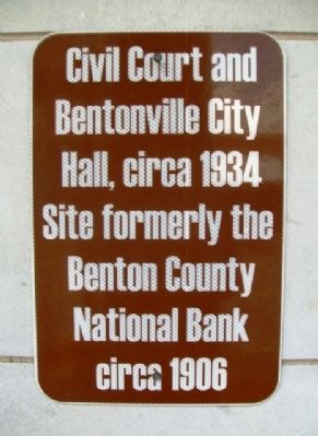 Benton County National Bank Marker. Click for full size. Benton County National Bank Marker image. Click for full size.