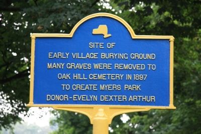 Early Village Burying Ground Marker. Click for full size. Early Village Burying Ground Marker image. Click for full size.