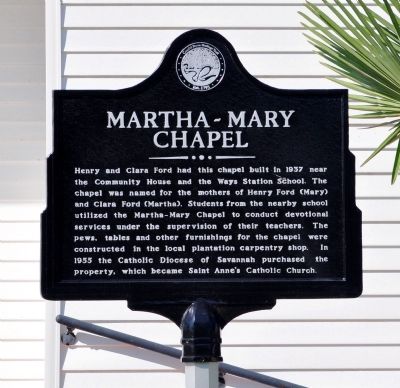 Martha-Mary Chapel Marker image. Click for full size.