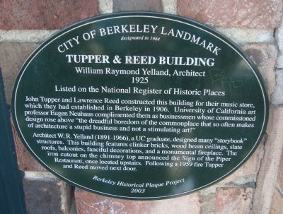 Tupper & Reed Building Marker image. Click for full size.