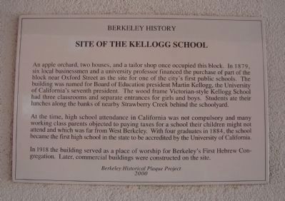 Site of the Kellogg School Marker image. Click for full size.