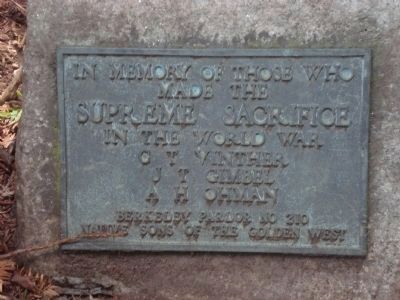 Berkeley Veterans Memorial Grove Marker #1 - N.S.G.W. image. Click for full size.
