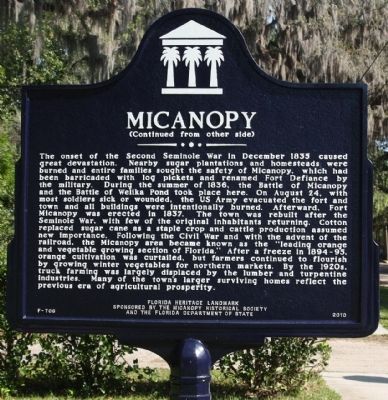 Micanopy Marker, reverse side image. Click for full size.