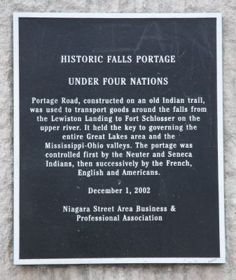 Historic Falls Portage Marker image. Click for full size.