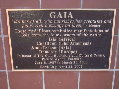 Gaia Plaque Located on the Gaia Building image. Click for full size.