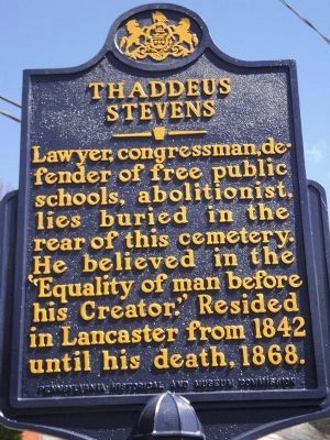Thaddeus Stevens Marker image. Click for full size.