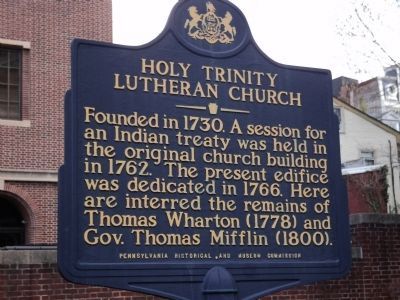 Holy Trinity Lutheran Church Marker image. Click for full size.