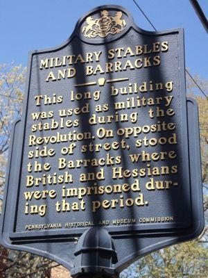 Military Stables and Barracks Marker. Click for full size. Military Stables and Barracks Marker image. Click for full size.
