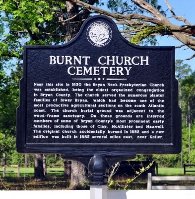 Burnt Church Cemetery Marker image. Click for full size.