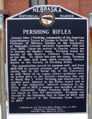 Pershing Rifles Marker image. Click for full size.