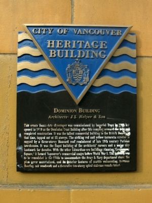 Dominion Building Marker. Click for full size. Dominion Building Marker image. Click for full size.