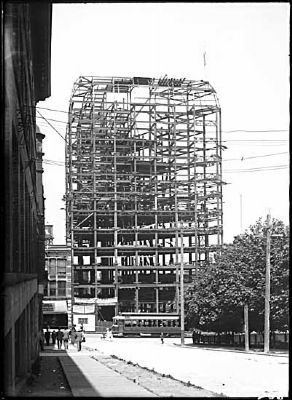 Dominion Building under construction (looking northeast up Hamilton Street) image. Click for full size.