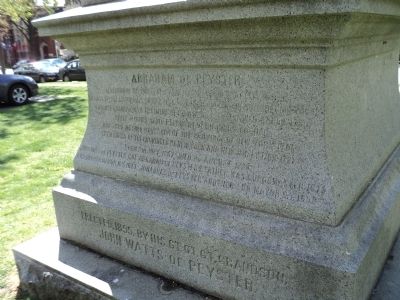 Abraham de Peyster Marker. Click for full size. Abraham de Peyster Marker image. Click for full size.